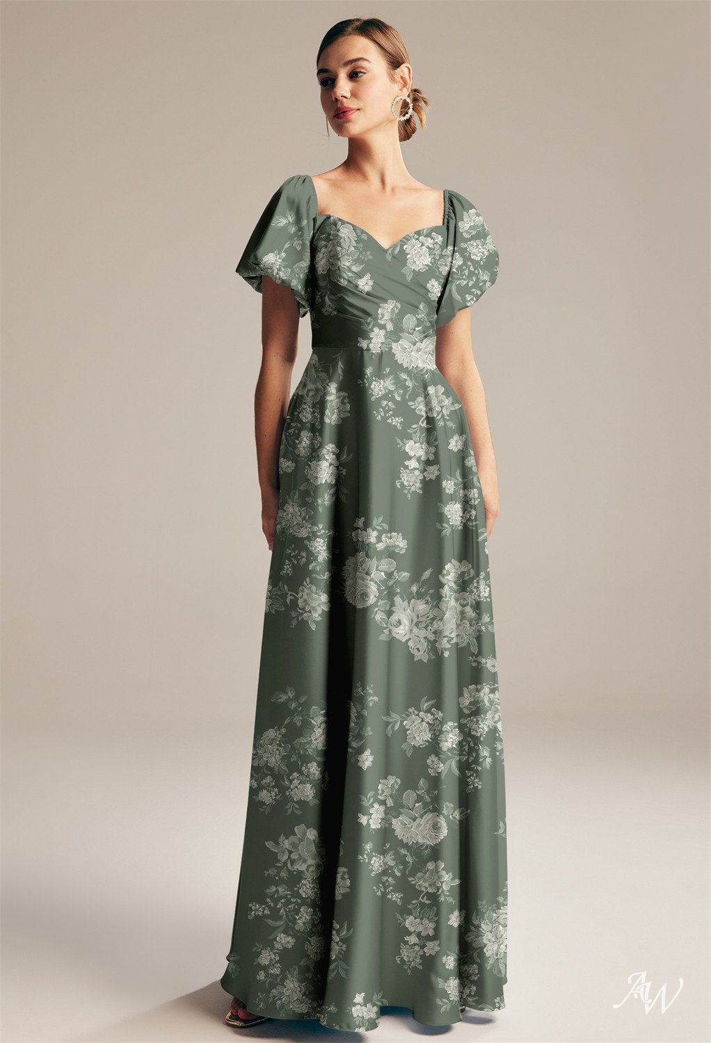 AW Dey Convertible Trumpet Teal Rose Satin Charmeuse Bridesmaid Dresses image4